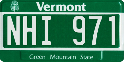 VT license plate NHI971