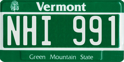VT license plate NHI991