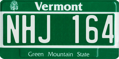 VT license plate NHJ164