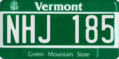 VT license plate NHJ185