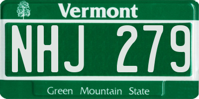 VT license plate NHJ279