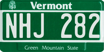 VT license plate NHJ282