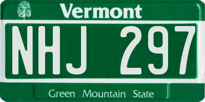 VT license plate NHJ297