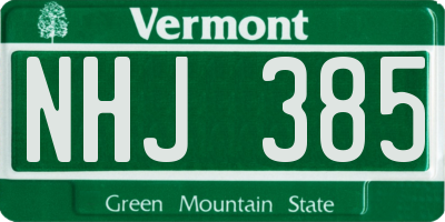 VT license plate NHJ385