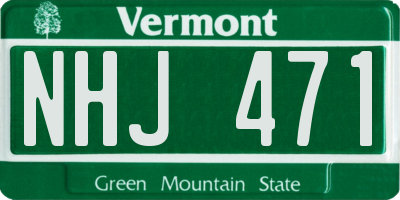 VT license plate NHJ471