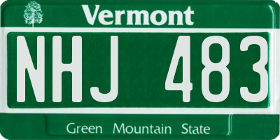 VT license plate NHJ483