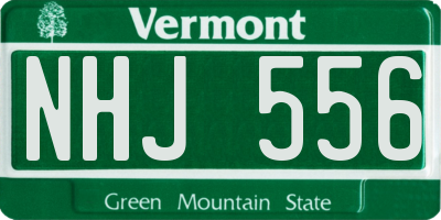 VT license plate NHJ556