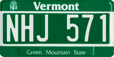 VT license plate NHJ571