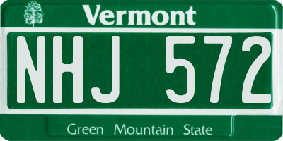 VT license plate NHJ572