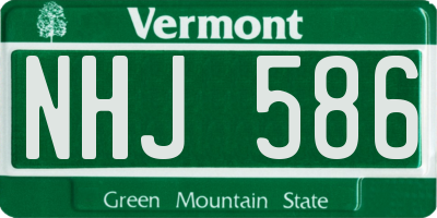 VT license plate NHJ586