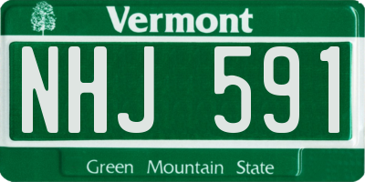 VT license plate NHJ591