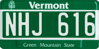 VT license plate NHJ616