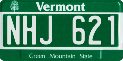 VT license plate NHJ621
