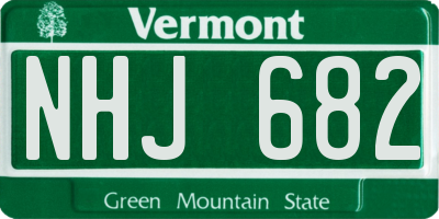 VT license plate NHJ682