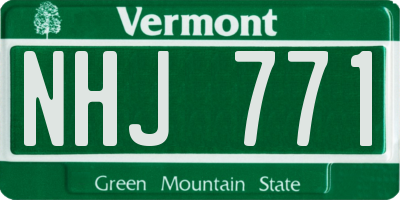 VT license plate NHJ771