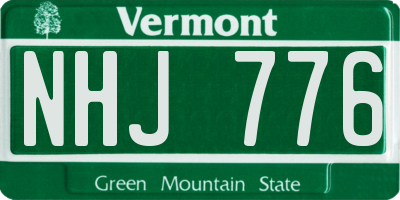 VT license plate NHJ776