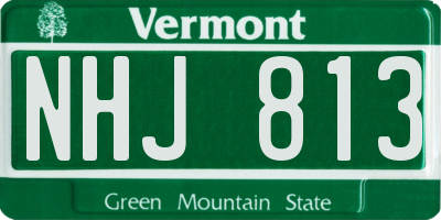 VT license plate NHJ813