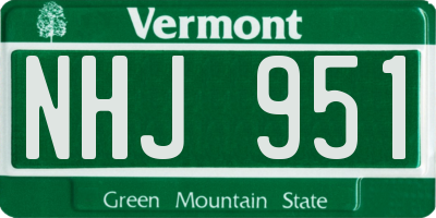 VT license plate NHJ951