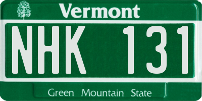 VT license plate NHK131