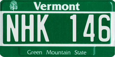 VT license plate NHK146