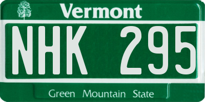 VT license plate NHK295