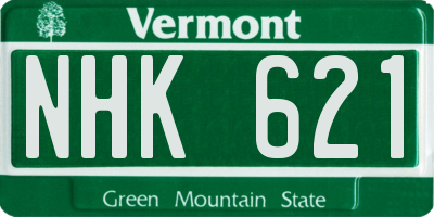 VT license plate NHK621