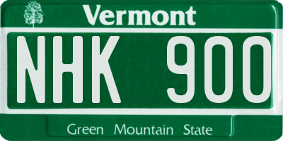 VT license plate NHK900