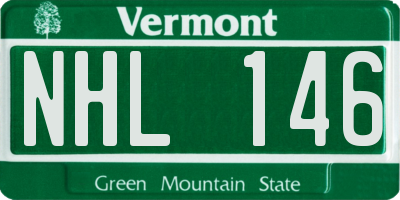 VT license plate NHL146