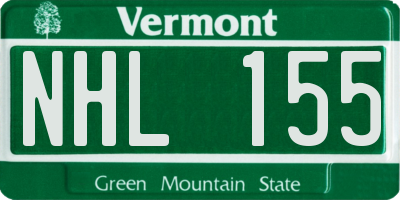 VT license plate NHL155