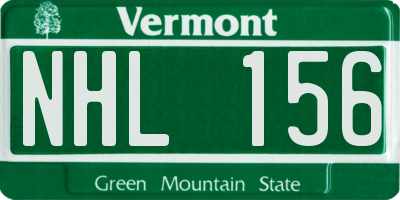 VT license plate NHL156