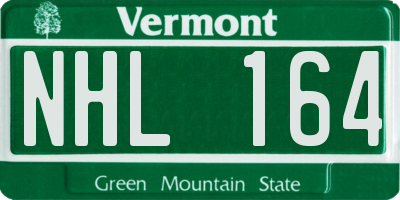 VT license plate NHL164