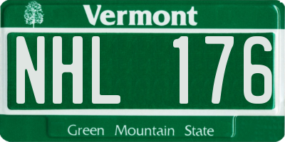 VT license plate NHL176
