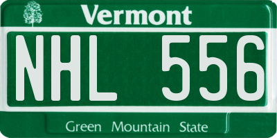VT license plate NHL556