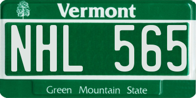 VT license plate NHL565