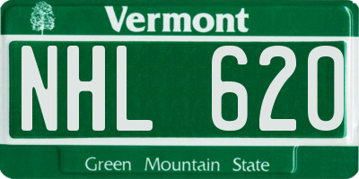 VT license plate NHL620