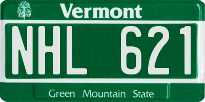 VT license plate NHL621