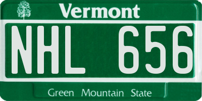 VT license plate NHL656