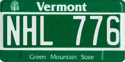 VT license plate NHL776