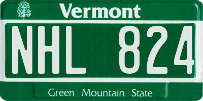 VT license plate NHL824