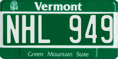 VT license plate NHL949