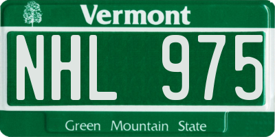 VT license plate NHL975