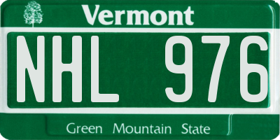 VT license plate NHL976