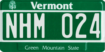 VT license plate NHM024