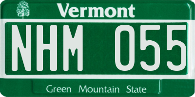 VT license plate NHM055