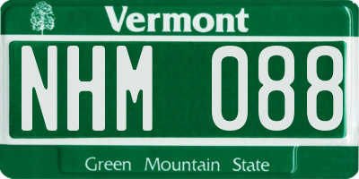 VT license plate NHM088