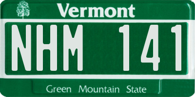 VT license plate NHM141