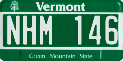 VT license plate NHM146