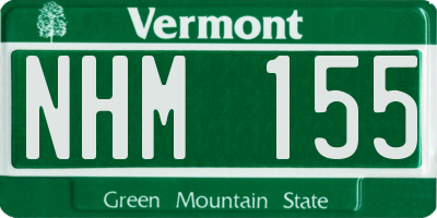VT license plate NHM155