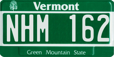 VT license plate NHM162