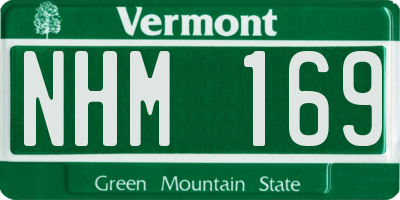 VT license plate NHM169